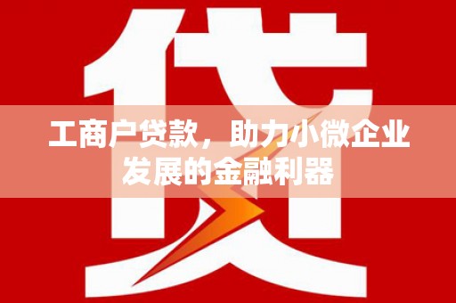 公安工商户贷款,助力小微企业发展的金融利器 公安工商户贷款,助力小微企业发展的金融利器