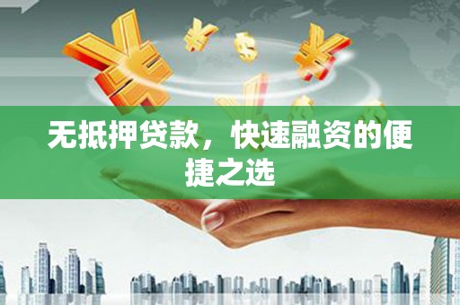 公安无抵押贷款，快速融资的便捷之选