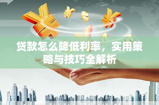 公安贷款怎么降低利率，实用策略与技巧全解析