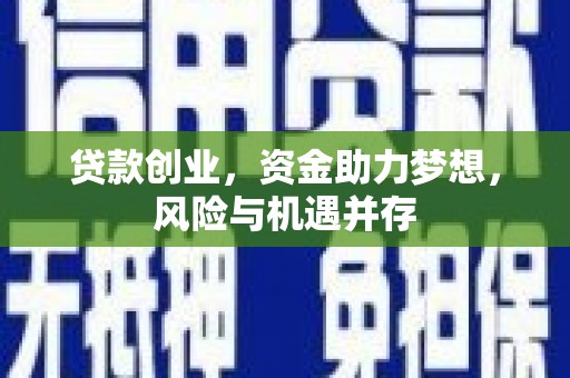 公安贷款创业，资金助力梦想，风险与机遇并存