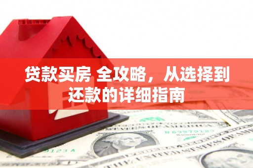 公安贷款买房 全攻略，从选择到还款的详细指南