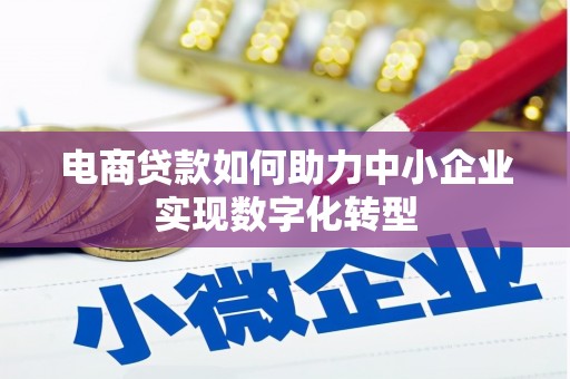 公安电商贷款如何助力中小企业实现数字化转型