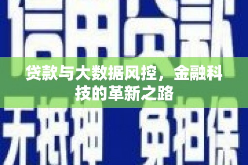 公安贷款与大数据风控，金融科技的革新之路