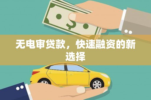 公安无电审贷款，快速融资的新选择