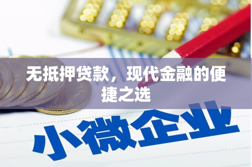 公安无抵押贷款，现代金融的便捷之选