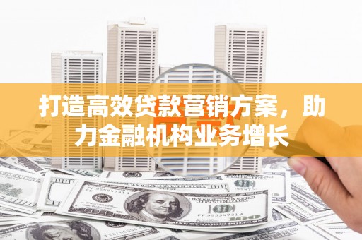 公安打造高效贷款营销方案，助力金融机构业务增长
