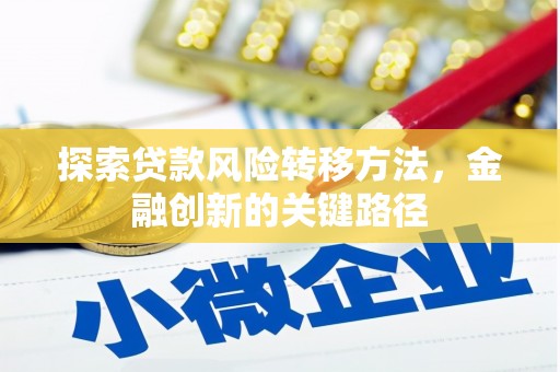 公安探索贷款风险转移方法，金融创新的关键路径