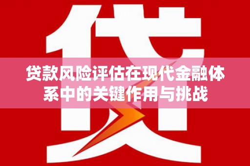 公安贷款风险评估在现代金融体系中的关键作用与挑战
