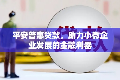 公安平安普惠贷款，助力小微企业发展的金融利器