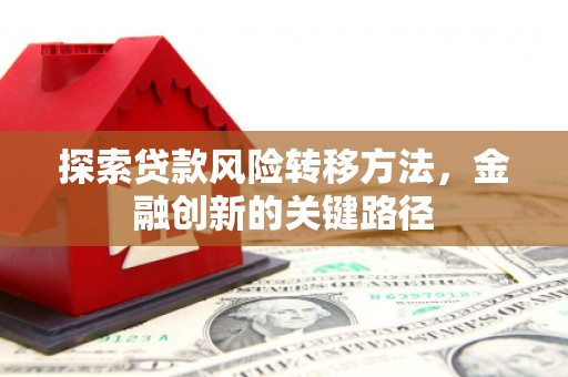 公安探索贷款风险转移方法，金融创新的关键路径