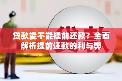 公安贷款能不能提前还款？全面解析提前还款的利与弊