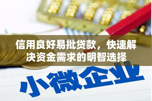 公安信用良好易批贷款，快速解决资金需求的明智选择