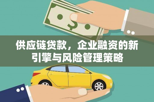 公安供应链贷款，企业融资的新引擎与风险管理策略