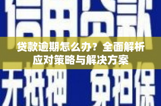 公安贷款逾期怎么办？全面解析应对策略与解决方案