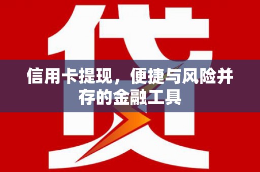 公安信用卡提现，便捷与风险并存的金融工具