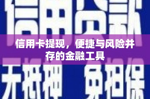 公安信用卡提现，便捷与风险并存的金融工具