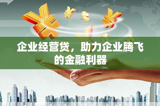 公安企业经营贷，助力企业腾飞的金融利器