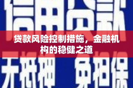 公安贷款风险控制措施，金融机构的稳健之道