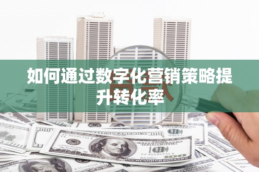 公安如何通过数字化营销策略提升转化率