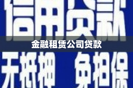 公安金融租赁公司贷款