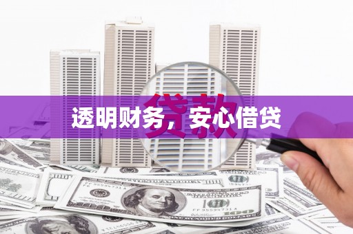 公安透明财务，安心借贷