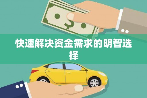公安快速解决资金需求的明智选择