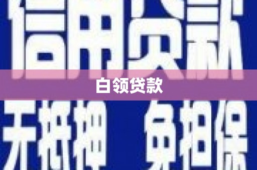 公安白领贷款