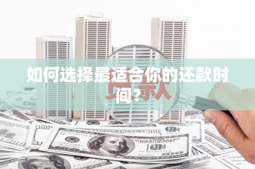公安如何选择最适合你的还款时间？