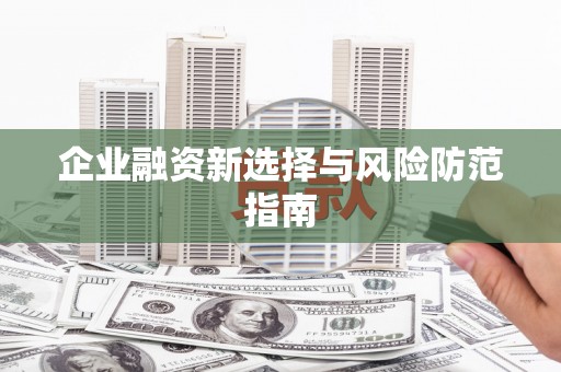 公安企业融资新选择与风险防范指南