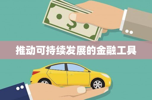 公安推动可持续发展的金融工具